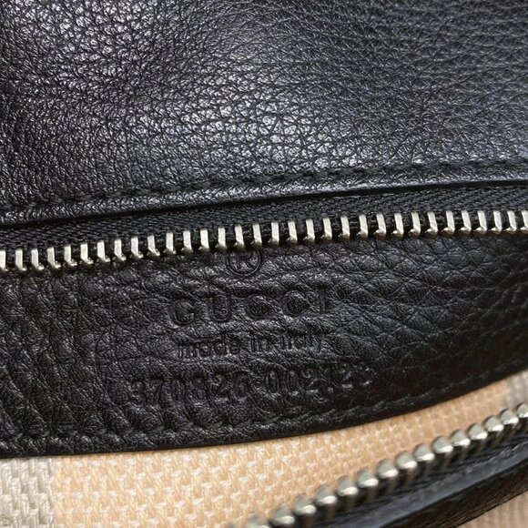 GUCCI Bamboo Daily 370826 Black Leather Shoulder Bag - Picture 9 of 15